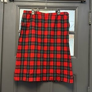 Pendleton Lennox Tartan Wool Skirt VINTAGE size 16